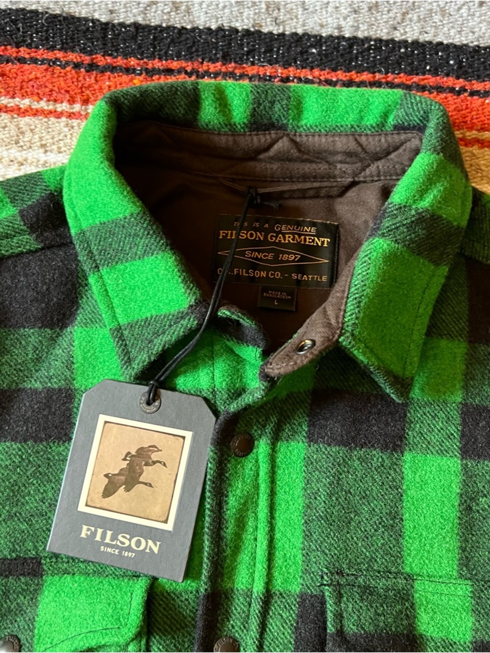 Filson "Acid Plaid" Mackinaw Wool Jac Shirt | Rare Limited Edition - Picture 5 of 16